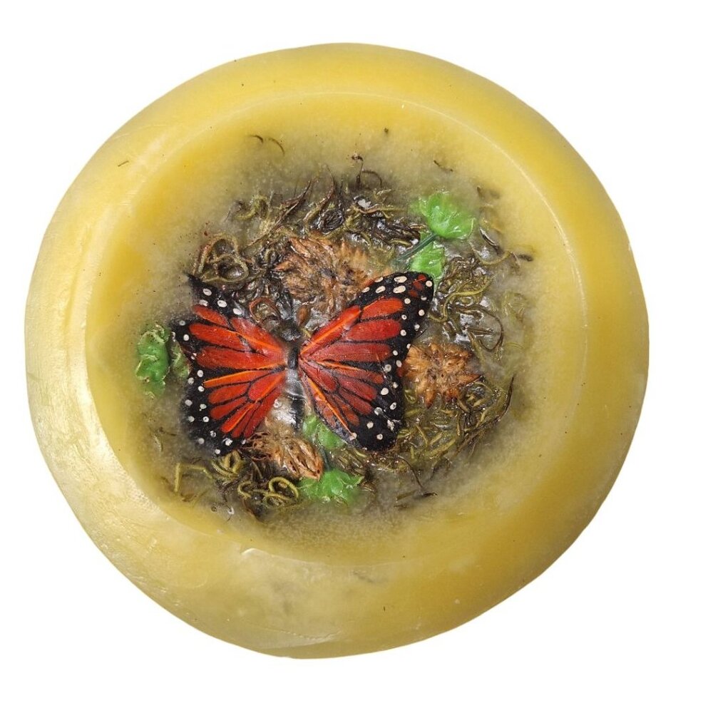Habersham Candle Co Butterfly Floral Wax Fragrant Garden‎ Flameless 7 Inch USA